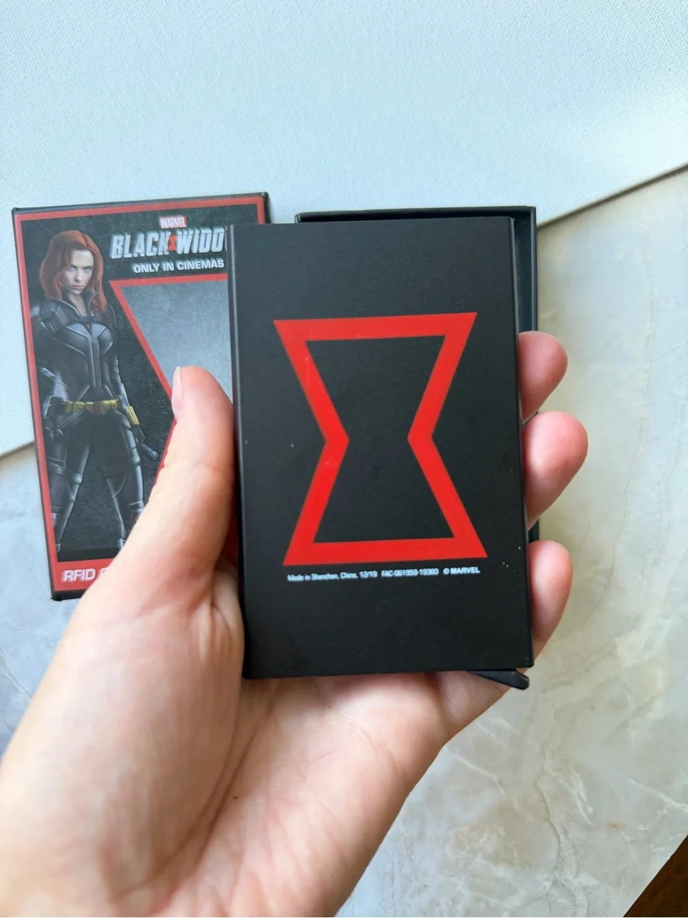 Marvel Black Widow RFID Card Wallet with Red Accents